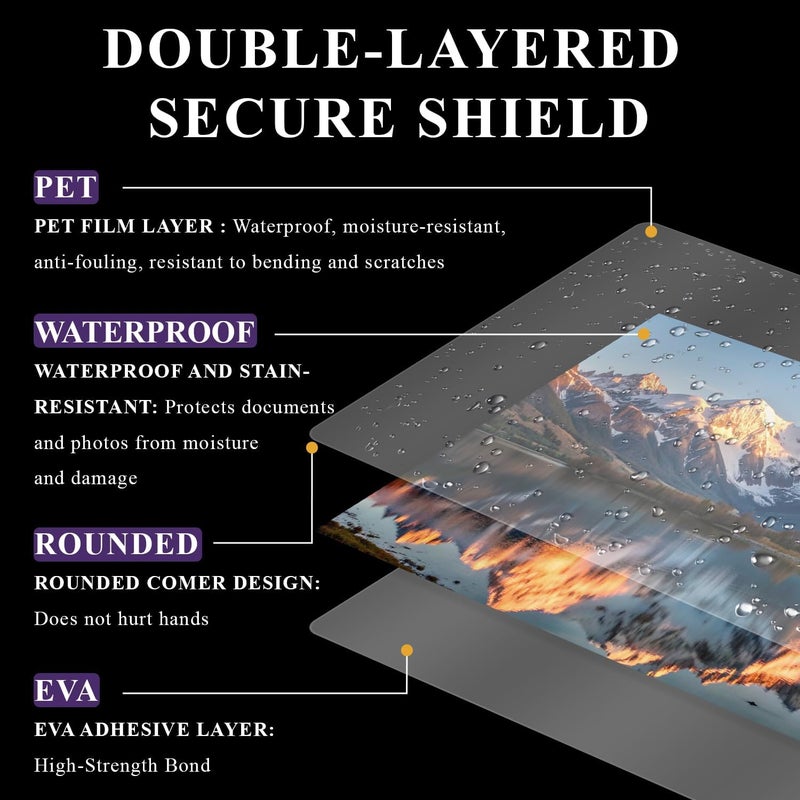 Surligneus Laminating Sheets 8.5 x 11, 200 Pack Thermal Laminating Pouches 3 mil, Clear Thermal Laminating Plastic Paper Laminator Sheets, Clear Laminate Sheets Fits Letter Sized Paper (8.9 in. × 11.4 in.). - Image 3